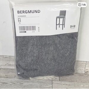 IKEA Bergmund Medium Gray Barstool Slip Cover SET OF 4